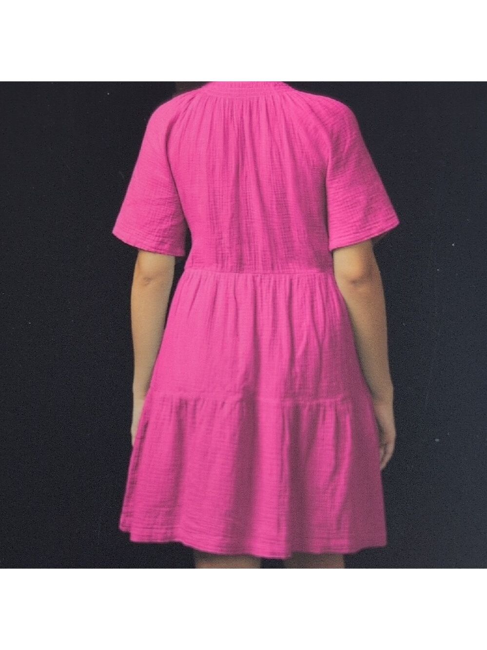 GAP Pink Mini Cotton Gauze Dress M111 - Picture 3 of 4